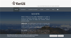 Desktop Screenshot of kerius-finance.com